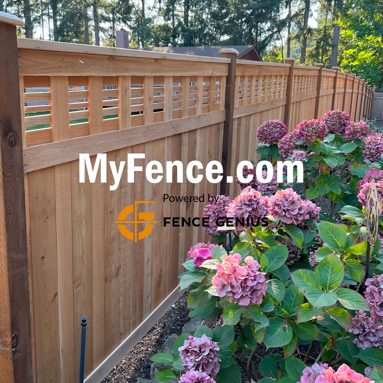 Horizontal Lattice Fence in Seattle