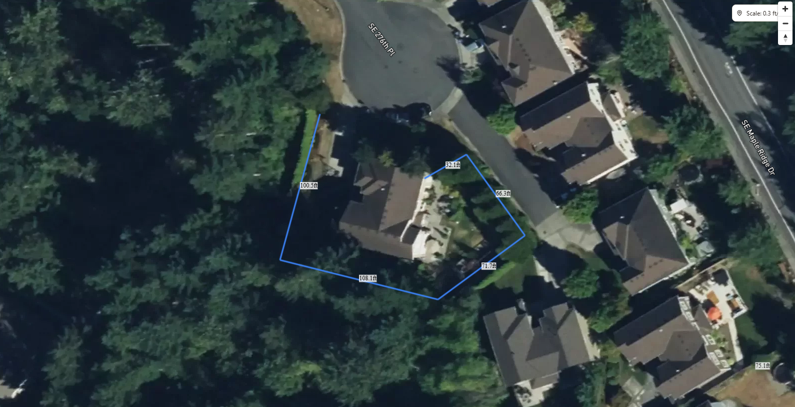 Fence layout map example from SeattleFenceQuote